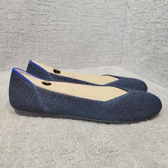 Rothy’s The Flat Women's Size 10 US Metallic Lattice Stitch Slip On Flat Shoes - Picture 6 of 11